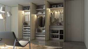 Personnalisation de toute la maison. Armoire moderne de luxe léger. Une armoire haut de gamme avec des portes allant du sol au plafond. - Product Image 2