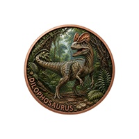 Nouvelle pièce commémorative en cuivre de 1 once - Thème dinosaure - Qualité investissement - Fabriqué en Chine - Emballage acrylique