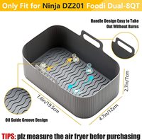 Friteuse à Air avec Logo personnalisé, Pot en Silicone de 8 pouces, plats de cuisson et casseroles OPP poly-bag 50 pièces