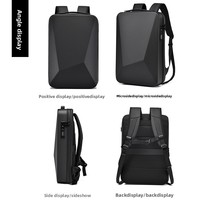Sac à dos pour ordinateur portable à grande capacité pour homme, avec serrure à code, en denim, pour les professionnels, imperméable, extensible, coque rigide, pour jeux PC, en polyester