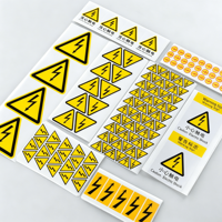 Autocollant d'étiquette de sécurité, en PVC, imperméable, anti-UV, durable, haute visibilité, pour machines, équipements électriques, signalisation de danger