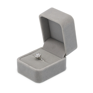 Caja de viaje portátil de terciopelo con logotipo personalizado, caja de embalaje para joyería, collar colgante, color azul - Product Image 1