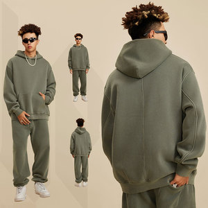 Sudadera con Capucha para Hombre, Venta al Por Mayor de Fábrica, Tejido de Rizo de 500 g/m², 100% Algodón, Corte Holgado, Diseño Forrado, Logotipo Personalizado Impreso - Product Image 3