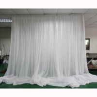 Support de toile de fond télescopique en aluminium pour événements de mariage, système de drapage portable