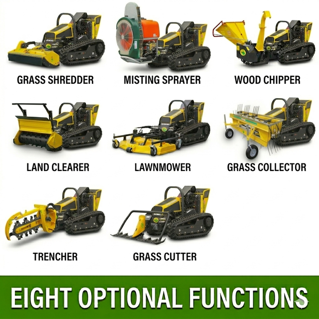 VORAN Heavy Duty 60 Degree Remote Control Slope Mower 38HP Diesel RC Forestry Mulcher 1350mm Wide Tracked Grass Cutter