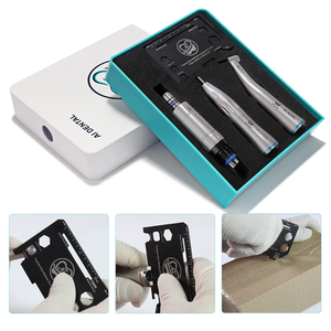 Set di manipolo S3-M205LGS4 a bassa velocità 1:1 pezzo a mano ad angolo contra motore a LED dritto 4 fori strumenti dentali set - Product Image 2