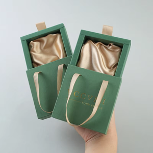 Boîte à bijoux portable écologique en carton avec poignée, doublure en mousse et satin pour colliers, bracelets et boucles d'oreilles - Product Image 5