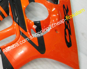 Sport Moto Kit Carrosserie Carénage Pour Honda <span class=keywords><strong>CBR</strong></span> <span class=keywords><strong>600</strong></span> CBR600 <span class=keywords><strong>F3</strong></span> <span class=keywords><strong>1995</strong></span> 1996 ABS En Plastique Orange Noir Motos Carénages - Product Image 2