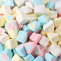 Fabrieksgemaakte Halal Lekkere Gemengde Fruit Smaak Hartvormige Marshmallow Snoepjes