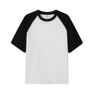 เสื้อยืดแขนราแกลนสีพื้นผ้าฝ้ายคอกลมแขนสั้นชุดลำลอง - Product Image 1