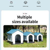 Große Luxus-Hundehütte mit Dach für Draußen, Abnehmbar, Regenfest, Einfach Modern, Atmungsaktiv, Leicht zu Montieren