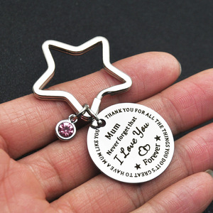 Hot Selling Product I Love You Mom <strong>Keyring</strong> With Crystal Beads Custom Best Mum Keychain for Mothers Day Gift Ideas