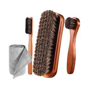 Crin de cheval brillant microfibre chiffon à chaussures vernis applicateurs daim nettoyant brosse Kit pour chaussures en cuir et soins des bottes - Product Image 1