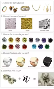 Anelli di Fidanzamento Personalizzati in Moissanite <span class=keywords><strong>per</strong></span> <span class=keywords><strong>Uomo</strong></span> e Donna, Anello in Acciaio Inossidabile <span class=keywords><strong>per</strong></span> Donna, Set di Anelli Nuziali <span class=keywords><strong>per</strong></span> Coppia, Gioielli Placcati Oro - Product Image 3