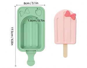 Moule à glace en silicone de qualité alimentaire, multi-formes, pour sucettes glacées maison, avec bâtonnets, outils écologiques - Product Image 6