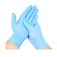 Sarung Tangan Nitril Sekali Pakai Biru Guantes De Nitrilo Bebas Bubuk Non-Steril Tekstur Halus Tekstur Jari Grosir