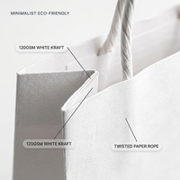 Sacs de courses en papier kraft blanc et brun personnalisés en gros, imprimés, recyclés, pour aliments, avec poignée en corde de coton, sacs à emporter, logo de marque