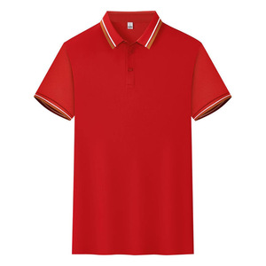 <b>Polo</b> Shirt Short Sleeve Solid Color Contrast Trim Polyester Work Uniform Daily Wear - Product Image 3
