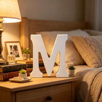 26 lettres en bois blanches de l'alphabet, décoratives, pour le nom des enfants, mariage, anniversaire, fête, décoration de la maison, chambre à coucher, emballage en une seule pièce