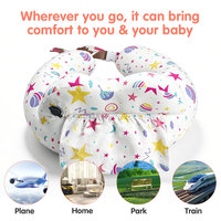 Coussin d'allaitement gonflable en forme de U pour bébé Portabuddy - Matériel TPU portable manuel, 0-12 mois, capacité de charge de 50 kg, multifonction