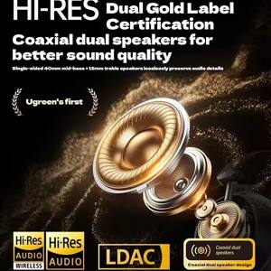 <span class=keywords><strong>Casque</strong></span> sans fil Bluetooth UGREEN HiTue Max6 <span class=keywords><strong>Studio</strong></span> Pro 48dB ANC pour jeux MAX5C HP206, <span class=keywords><strong>casque</strong></span> musical léger personnalisé - Product Image 5