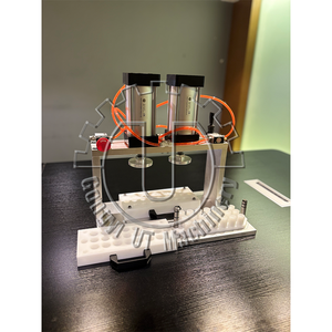 Machine pneumatique à double presse pour la fabrication de barres de shampoing et de bombes de bain, capacité de 100 à 300 pièces/heure, facile à utiliser - Product Image 2