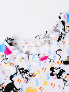 בד קפיץ בייבי פעוטות שרוול קצר צמרות מכנסיים ארוכים קריקטורה 2 חתיכות פיג 'מה סטים לילדים - Product Image 2