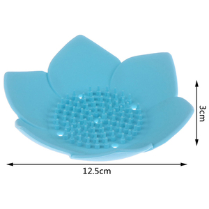 Creative Lotus &amp; Shell Shape <strong>Soap</strong> Dish <strong>Draining</strong> Tray Bathroom Kitchen Silicone <strong>Soap</strong> <strong>Holder</strong> Flexible <strong>Soap</strong> Dishes