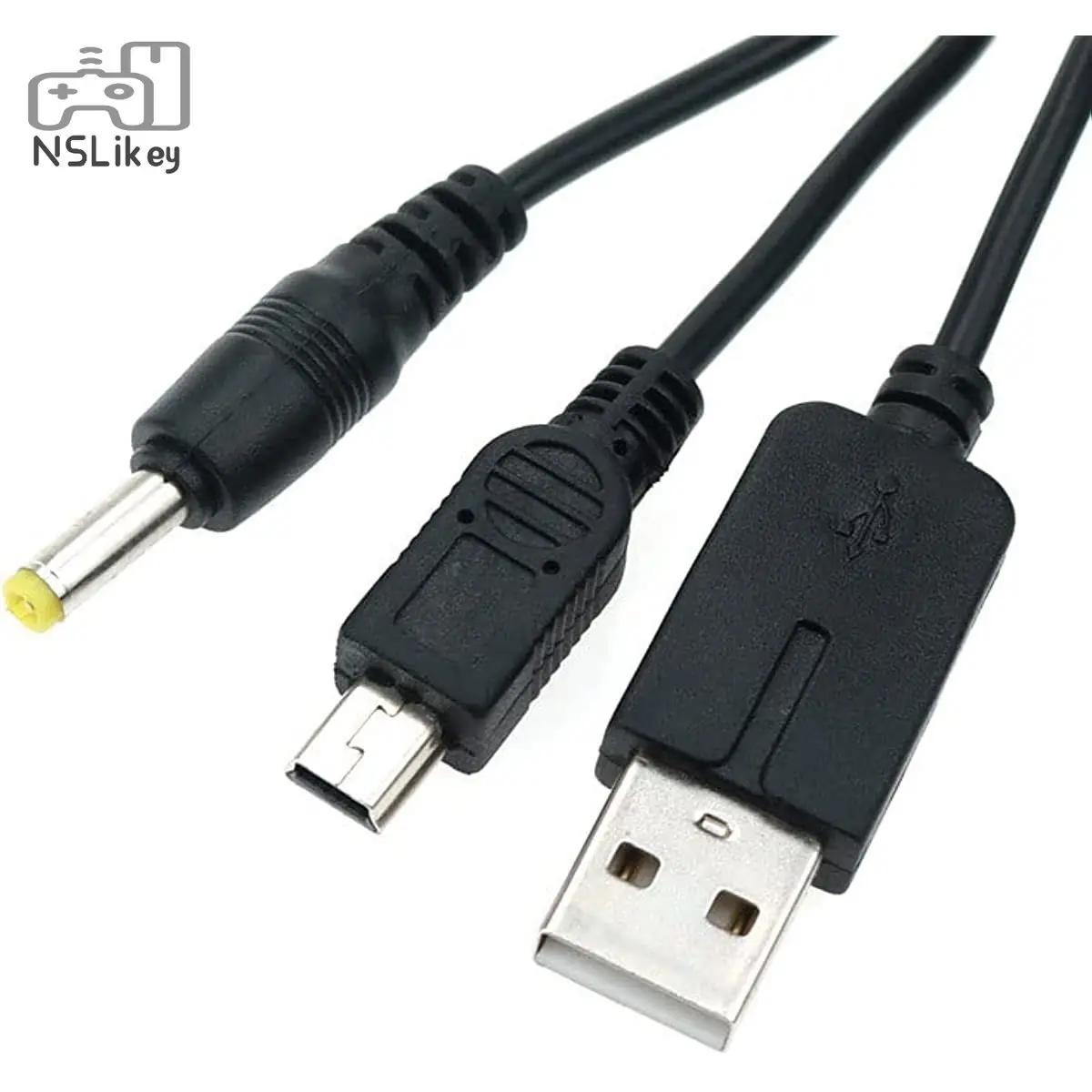 NSLikey 2 in 1 şarj aleti kablosu kablosu PSP 1000 2000 3000 için konsol şarj güç kablosu USB veri şarj kablosu