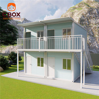 Cbox Maison Modulaire Détachable à 2 Étages avec Balcon pour Hôtels et Résidences