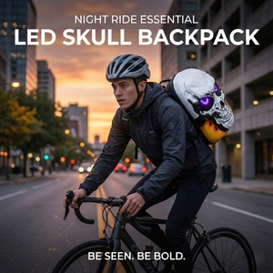 Sac à dos LED série Knight avec écran de contrôle par application, sac intelligent pour casque de moto, coque rigide, Loy Eyes, étanche, DIY dynamique - Product Image 4