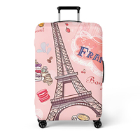 Belle housse de voyage en spandex imprimé valise crâne valise de protection housse de bagage personnalisée tissu noir écologique