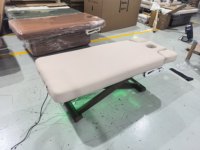 Table de massage électrique haut de gamme en bois massif pour salon commercial, multifonctionnelle et à température constante