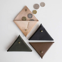 Pochette en cuir triangulaire DIY, porte-monnaie, sac, organiseur de cosmétiques, poches multifonctionnelles, porte-cartes USB, porte-cartes SD, porte-clés, sac