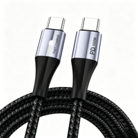 Câble USB-C en nylon tressé durable avec conducteur en cuivre pur pour charge rapide 5A, idéal pour téléphones, tablettes et appareils photo (vente en gros)