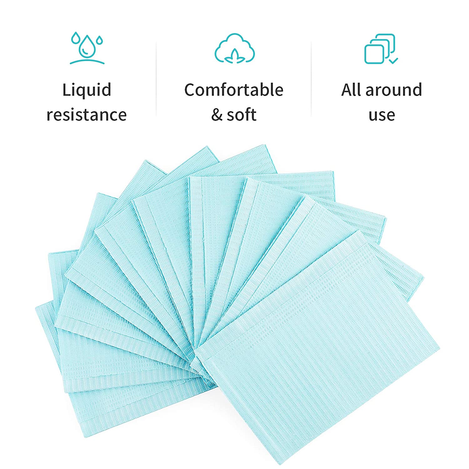 Paper+PE Dental Bibs Disposable Waterproof Dental Bibs/Apron with 2/3