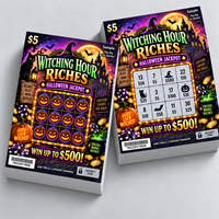 Cartes à gratter personnalisées pour jeux de hasard, impression numérique, sécurisées, avec conception gratuite, pour tirages au sort et billets de loterie