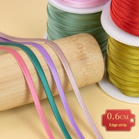 Ruban biais satiné 6 mm effet soie, sans repassage, pour cheongsam et vêtements