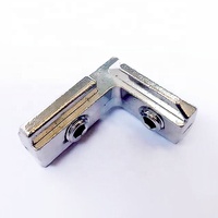 Support métallique profilé 4545, grand support de montage interne en forme de L pour profilés en aluminium à 10 fentes avec vis M8*10