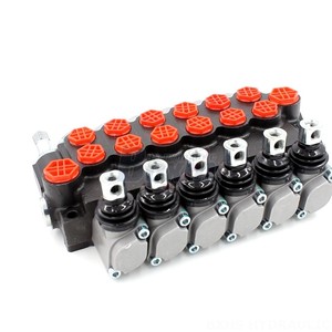 Vanne directionnelle manuelle hydraulique P40 G12 G38 multi-voies 40L 6 plaques 250 bars pour machines d'ingénierie - Product Image 5