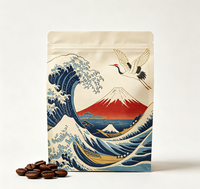 Sacs de rangement pour grains de café en plastique de qualité alimentaire, résistants à l'humidité, sur mesure, avec marque et modèle personnalisés, vente en gros