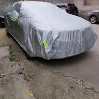 Funda Universal para Auto LC - Material Dacron de 2 Milésimas de Grosor, Protección UV del 90% e IR del 70%, Dos Anillas Metálicas Ajustables para Autos/SUVs/Camionetas