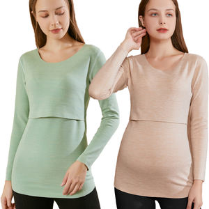 Ropa interior térmica para mujeres embarazadas, Pijamas de <span class=keywords><strong>lactancia</strong></span> de talla grande para Otoño e <span class=keywords><strong>Invierno</strong></span> - Product Image 1