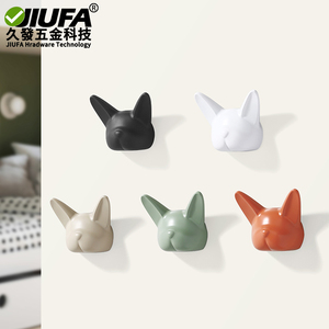 Jiufa French Bulldog Head <b>Wall</b> Hooks For Entryway Or Doorway Hanging Clothes And Bags - Product Image 3
