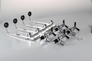 Treo tường 4 đầu rượu Dispenser cho rượu bia và đồ uống kim loại Rack với 4 chai hợp kim nhôm đứng - Product Image 3