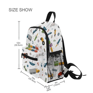 Mochila Escolar Impermeable con Estampado de Coche de Dibujos Animados para Niños, Diseño Coreano Simple y Creativo - Product Image 5