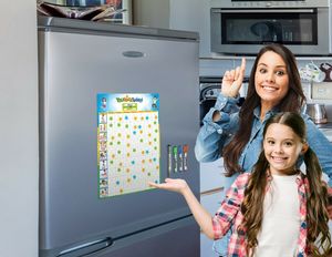 Biểu đồ công việc từ tính tùy chỉnh cho một hoặc nhiều trẻ em thiết kế hiện đại với hình dạng tùy chỉnh và phần thưởng sao kích thước trung bình - Product Image 5