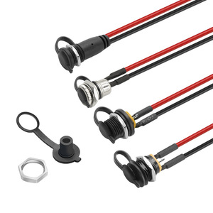 Conector Hembra DC 5521 5525 con Orificio para Tornillo, Tapa Antipolvo, Tipo Soldadura, Conector de Cable de Alimentación DC - Product Image 1