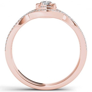 Luxury 3ct Moissanite <b>Vintage</b> Engagement <b>Ring</b> Rose <b>Gold</b> Plated Sterling Silver - Product Image 6