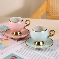 Ensemble tasse et soucoupe à café en céramique de grande valeur esthétique, style nordique minimaliste, luxe léger, 100 ml, Phnom Penh, pour le thé de l'après-midi, cadeau pour la maison